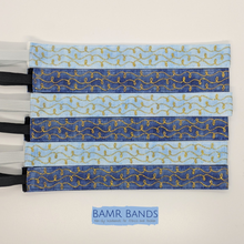 Load image into Gallery viewer, Denim with Gold Doodle Headbands
